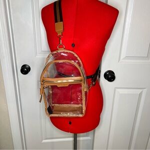 Nanette Lepore Clear Sling Purse, Small Backpack  Perfect for Festivals Concerts